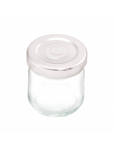 SŁOIK MINI 35 ML Z NAKRĘTKĄ SREBRNĄ - 1 SZT.