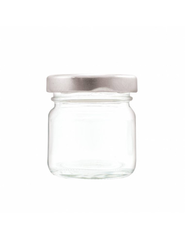 SŁOIK MINI 35 ML Z NAKRĘTKĄ SREBRNĄ - 1 SZT.