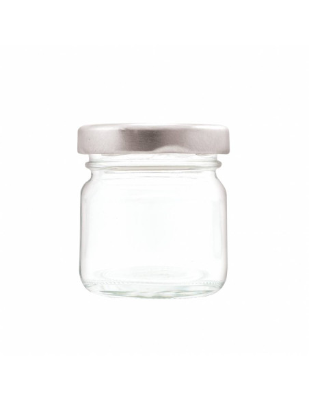 SŁOIK MINI 35 ML Z NAKRĘTKĄ SREBRNĄ - 1 SZT.