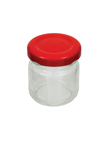 SŁOIK MINI 35 ML Z NAKRĘTKĄ CZERWONĄ - 1 SZT.