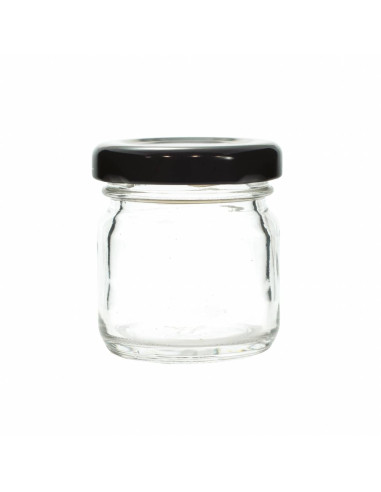 SŁOIK MINI 35 ML Z NAKRĘTKĄ CZARNĄ - 1 SZT.