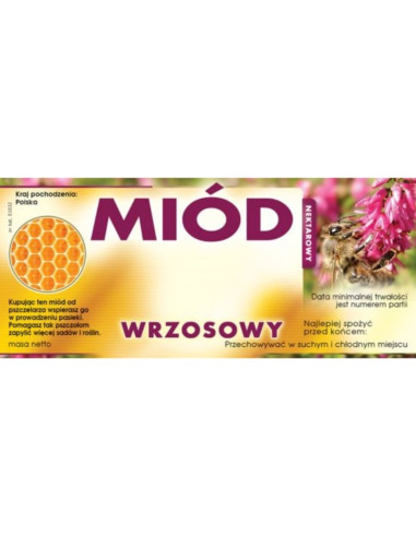 ETYKIETY NA MIÓD WRZOSOWY 116X50 – 100 SZT.