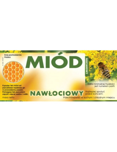 ETYKIETY NA MIÓD NAWŁOCIOWY 116X50 – 100 SZT.