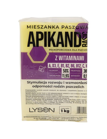 APIKAND BASIC Z WITAMINAMI - CIASTO - KARTON 10 X 1 KG