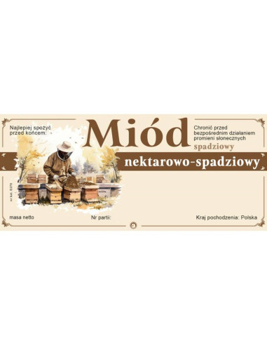 ETYKIETY NA MIÓD NEKTAROWO-SPADZIOWY 116X50 –...