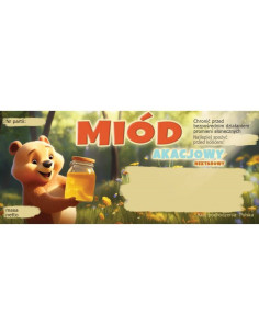 ETYKIETY NA MIÓD AKACJOWY 116X50 – 100 SZT.