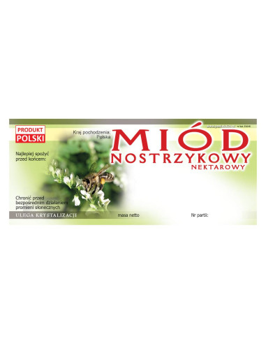 ETYKIETY NA MIÓD NOSTRZYKOWY 116X50 – 100 SZT.