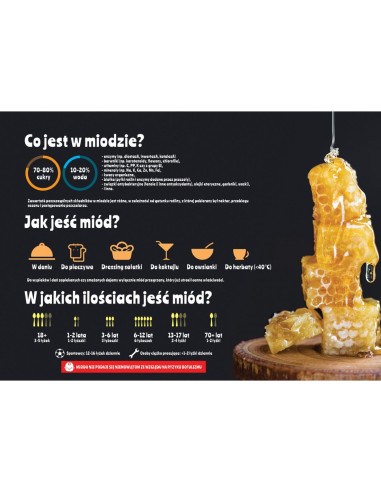 TABLICA EDUKACYJNA - "CO JEST W MIODZIE" - XXL