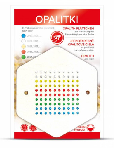 OPALITKI DO ZNAKOWANIA MATEK - 5 KOLORÓW, 20...