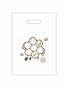 TORBY FOLIOWE LDPE 50 SZT. 25 X 35 CM "PLASTER MIODU"