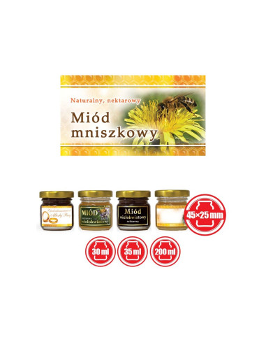 ETYKIETY MAŁE (MIÓD MNISZKOWY) 45X25 – 100 SZT.