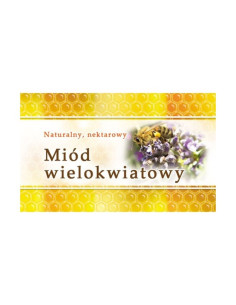 ETYKIETY MAŁE (MIÓD WIELOKWIATOWY) 45X25 – 100 SZT.