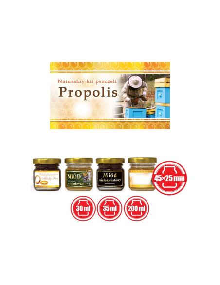 ETYKIETY MAŁE (PROPOLIS) 45X25 – 100 SZT.