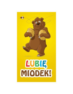 ETYKIETY MAŁE "LUBIĘ MIODEK" 45X25 – 100 SZT.