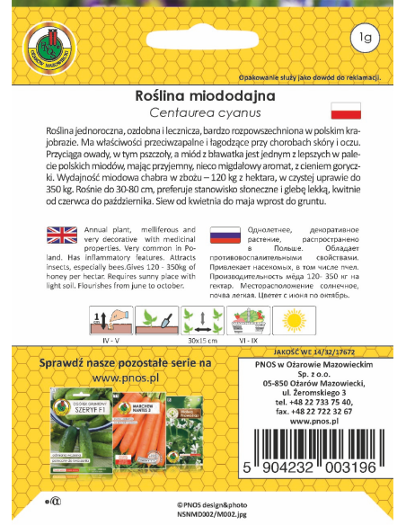 NASIONA - CHABER BŁAWATEK NIEBIESKI 1G