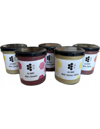 MIÓD Z ŻURAWINĄ - 400G