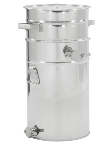 ODSTOJNIK NIERDZEWNY - 70L - Z SITEM STOŻKOWYM