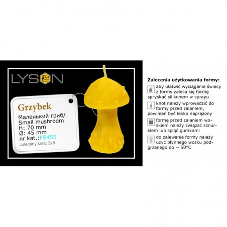 FORMA SILIKONOWA - GRZYBEK - WYSOKOŚĆ 7CM