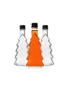 Butelka 250 ml w Kształcie Choinki z Zakrętką FI 28 2
