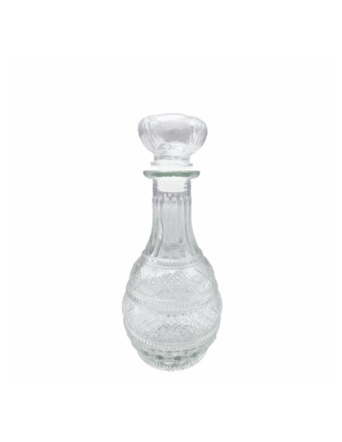 Zdobiona Szklana Karafka z Korkiem - 250 ml