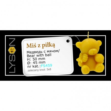 FORMA SILIKONOWA - MIŚ Z PIŁKĄ - WYSOKOŚĆ 5CM