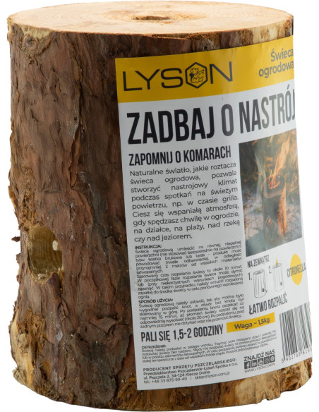 Świeca Ogrodowa Antykomarowa – Citronella