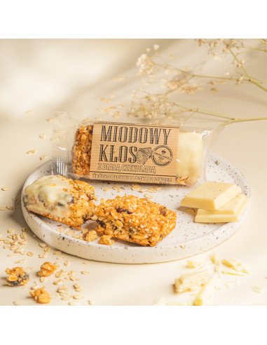 Miodowy Kłos z Białą Czekoladą 80g