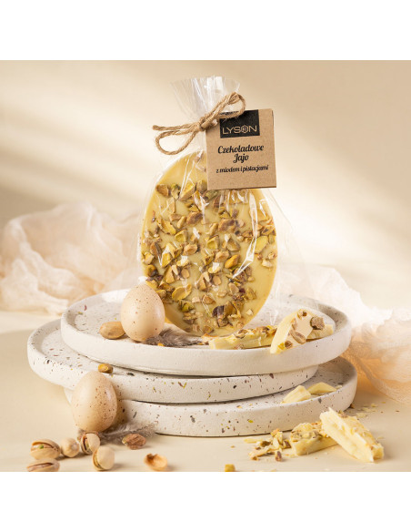 Czekolada Biała z Pistacjami w Kształcie Jajka – 85g