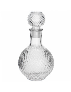 Zdobiona Szklana Karafka z Korkiem 1000 ml