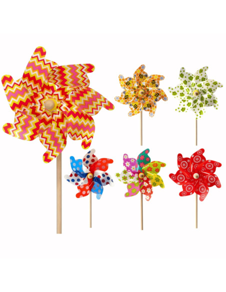 Wiatrak Ogrodowy Dekoracyjny 31x75 cm – Mix 6 Wzorów