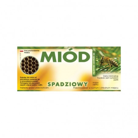ETYKIETY NA MIÓD SPADZI IGLASTEJ 116x50 – 100 SZT.