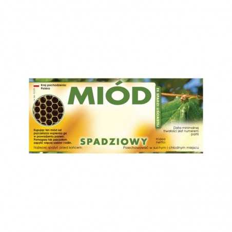 ETYKIETY NA MIÓD SPADZI LIŚCIASTEJ 116x50 – 100 SZT.