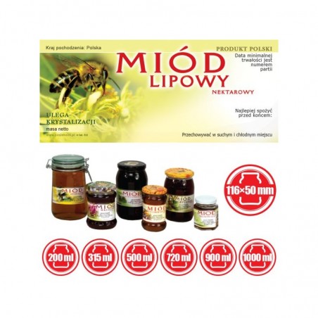 ETYKIETY NA MIÓD LIPOWY 116x50 – 100 SZT.