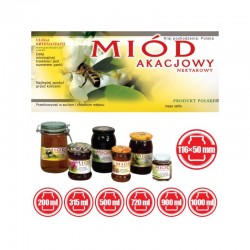 ETYKIETY NA MIÓD AKACJOWY NEKTAROWY 116x50 – 100 SZT. 2