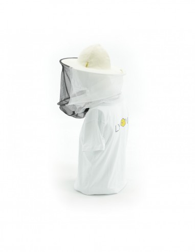 KAPELUSZ PSZCZELARSKI - LNIANY Z SIATKĄ Z TYŁU