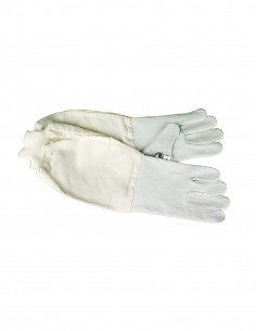 RĘKAWICE SKÓRZANE, PSZCZELARSKIE ZE ŚCIĄGACZEM - ROZMIAR...