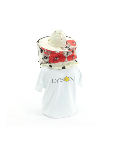 KAPELUSZ PSZCZELARSKI, BAWEŁNIANY - Z TYŁU PŁUTNO - Z KWIATAMI