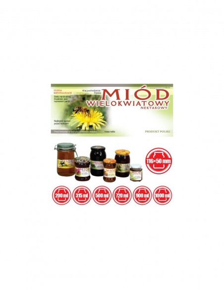 ETYKIETY NA MIÓD UNIWERSALNA 116X50 – 100 SZT.