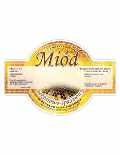 ETYKIETY OKRĄGŁE NA MIÓD NEKTAROWO SPADZIOWY 125X86 – 100...