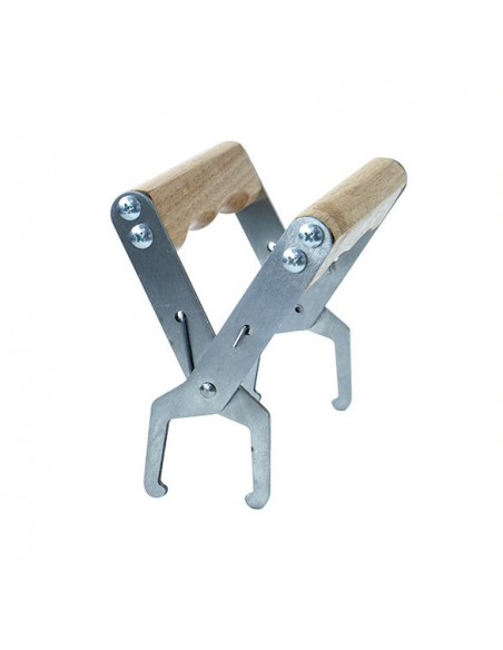 CHWYTACZ DO RAMEK - METALOWY Z DREWNIANĄ RĄCZKĄ