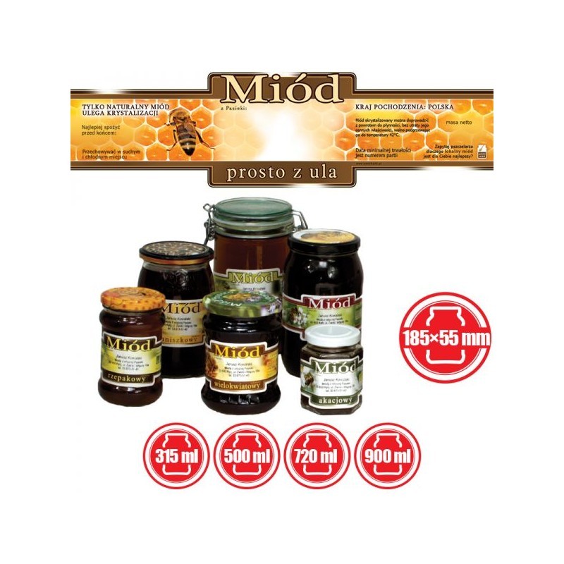 ETYKIETY OZDOBNE NA MIÓD PROSTO Z ULA 185X55 –...