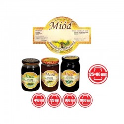 ETYKIETY OKRĄGŁE NA MIÓD RZEPAKOWY NEKTAROWY  125X86 –... 2