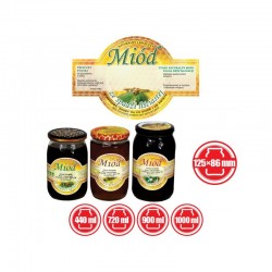 ETYKIETY OKRĄGŁE NA MIÓD ZE SPADZI LIŚCIASTEJ 125X86 –... 2