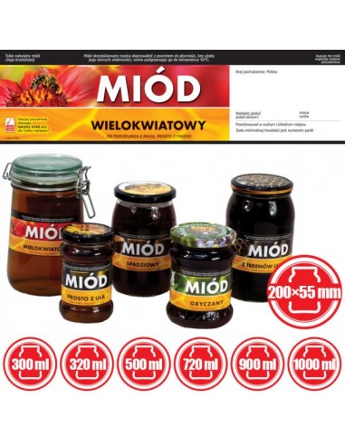 ETYKIETY Z KOTRETYKIETĄ NA MIÓD WIELOKWIATOWY...