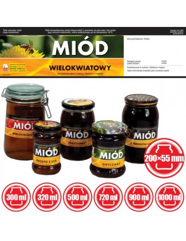 ETYKIETY Z KOTRETYKIETĄ NA MIÓD WIELOKWIATOWY...