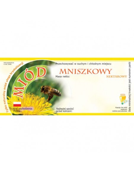 ETYKIETY NA MIÓD MNISZKOWY 116X50 – 100 SZT.