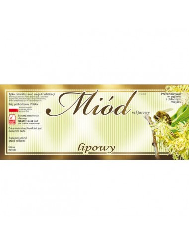 ETYKIETY NA MIÓD LIPOWY 154X60 (DUŻE) – 100 SZT.