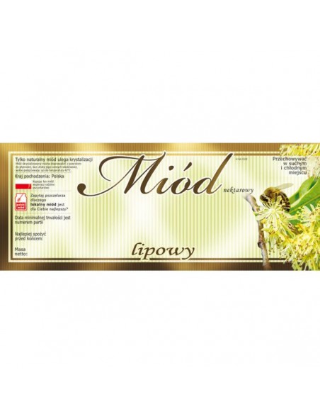 ETYKIETY NA MIÓD LIPOWY 154X60 (DUŻE) – 100 SZT.