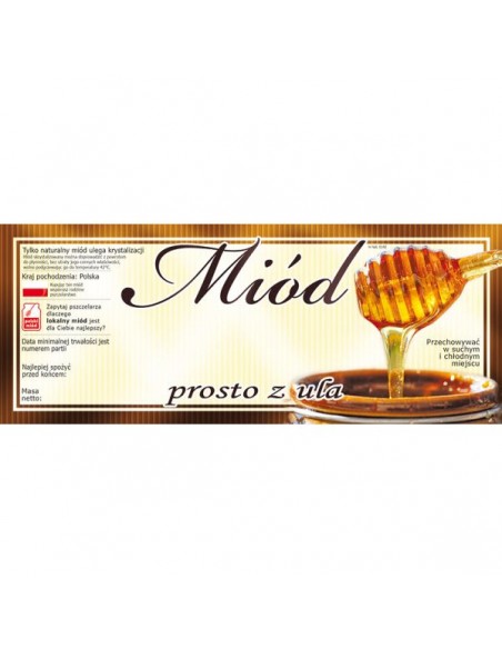 ETYKIETY NA MIÓD PROSTO Z ULA 154X60 (DUŻE) – 100 SZT.
