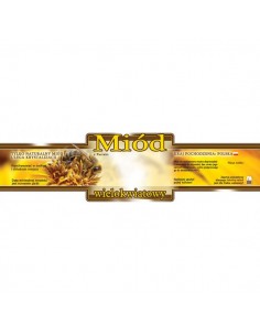 ETYKIETY OZDOBNE NA MIÓD WIELOKWIATOWY 185X55 – 100 SZT.